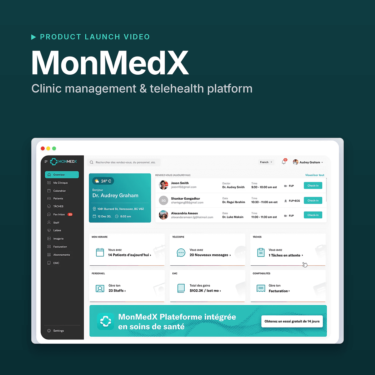 Monmedx preview: clinic management and telehealth platform